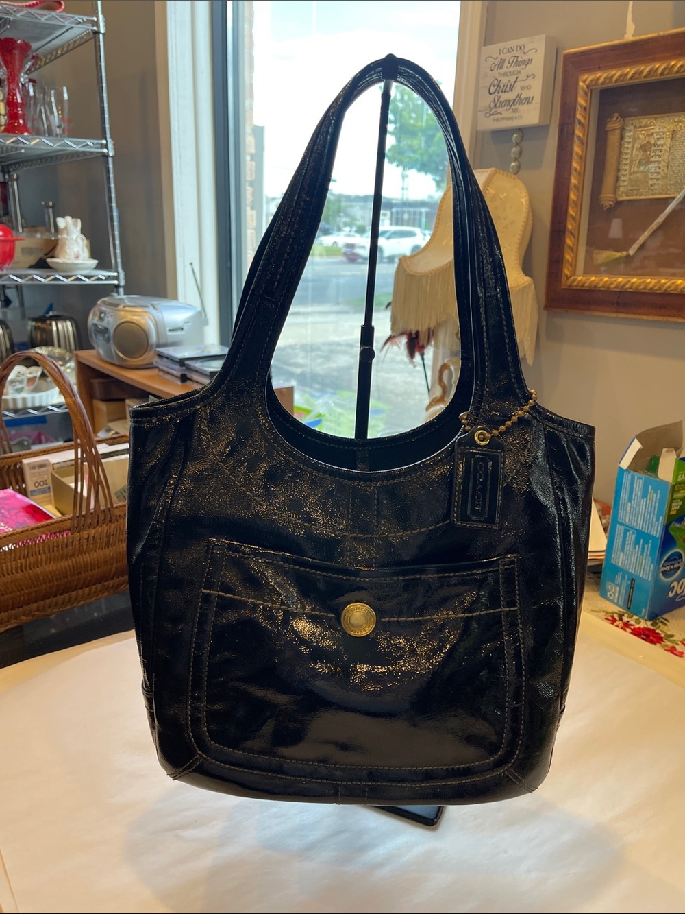 COACH Vintage Legacy Ergo Hobo Satchel Shoulder Bag Tote Pat Leather - Picture 1 of 13